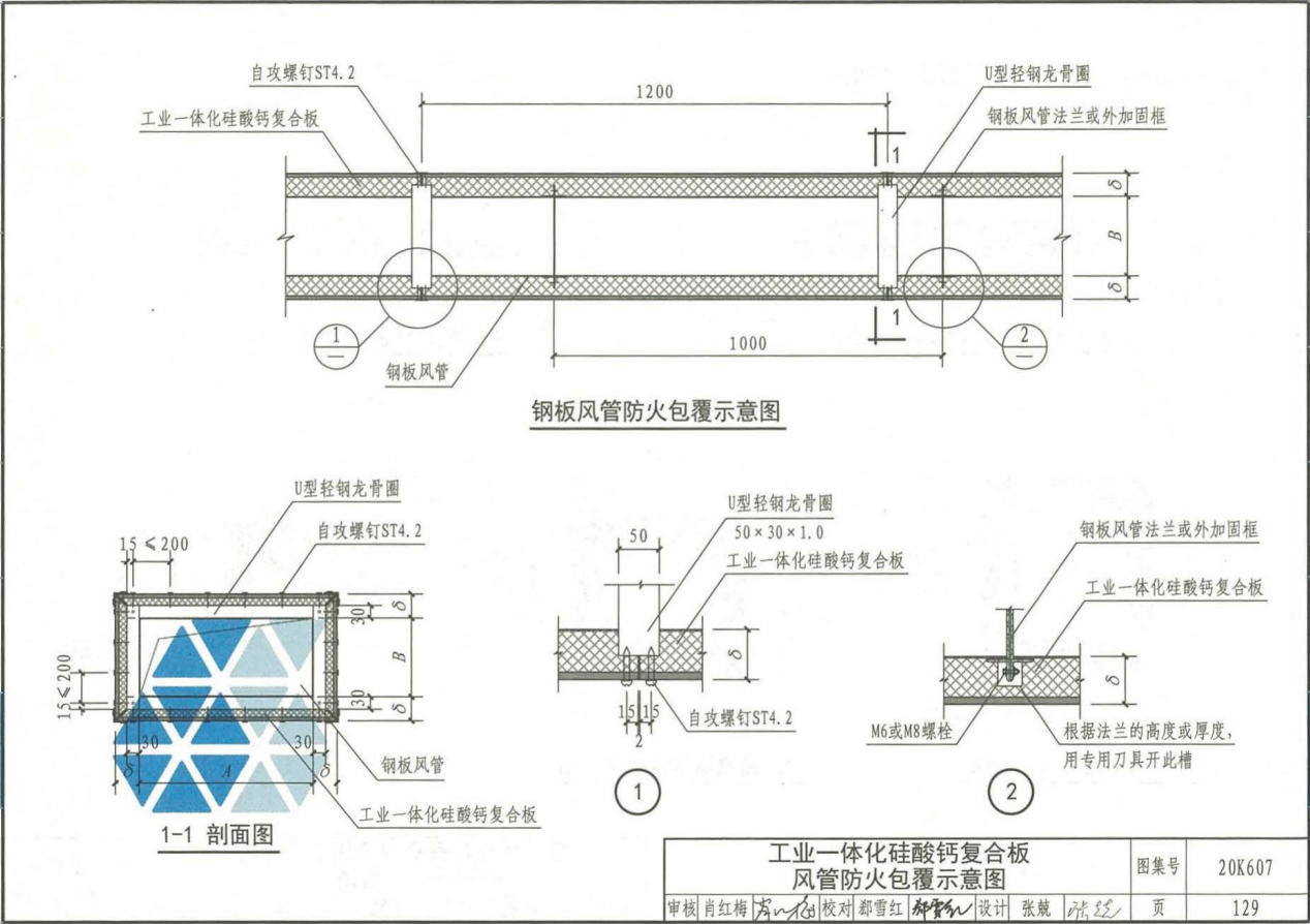 工业一体化硅酸钙复合风管制作工艺标准