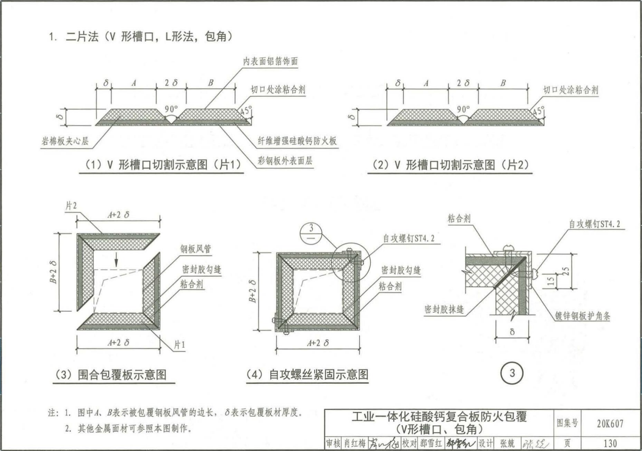 工业一体化硅酸钙复合风管制作工艺标准